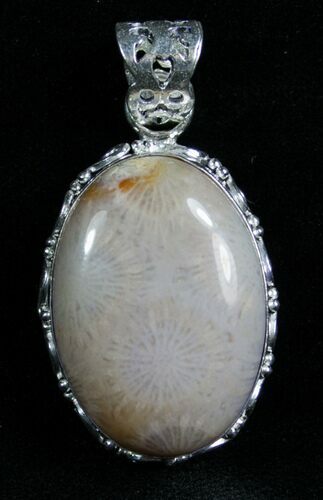 Fossil Coral Pendant - Million Years Old #7687